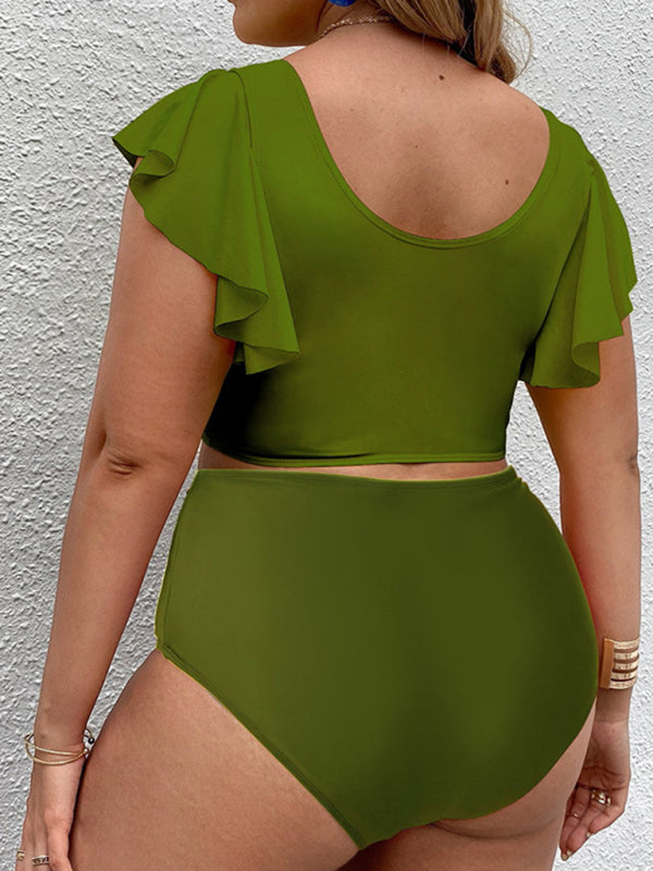 Falbala V-Neck Bikini Set