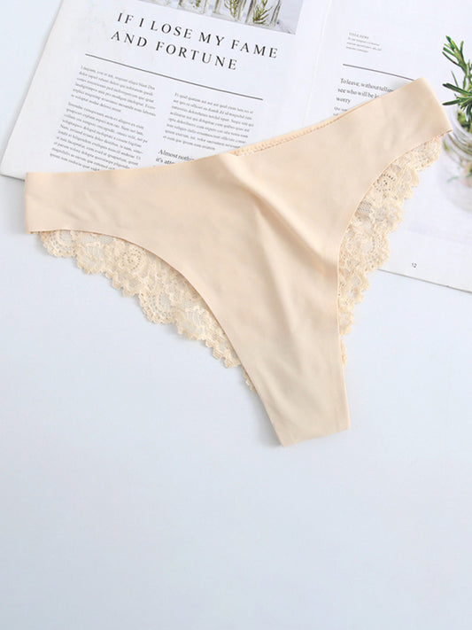 Low waist lace sexy seamless panties